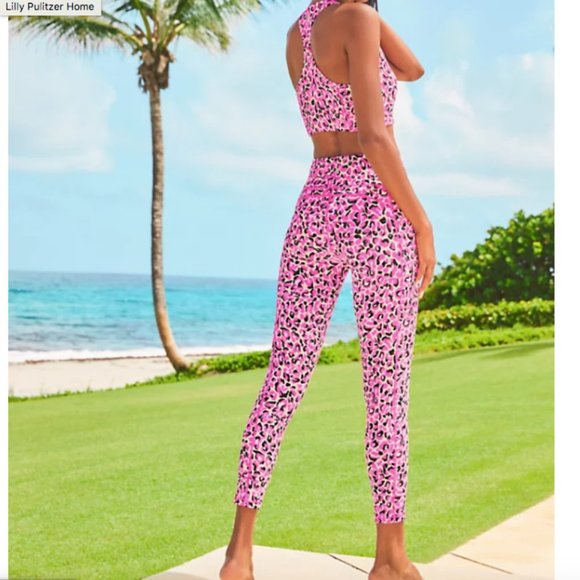 Lilly Pulitzer Pants - NWT RARE Lilly Pulitzer Luxeletic Weekender High Rise Legging Cheetah Pink